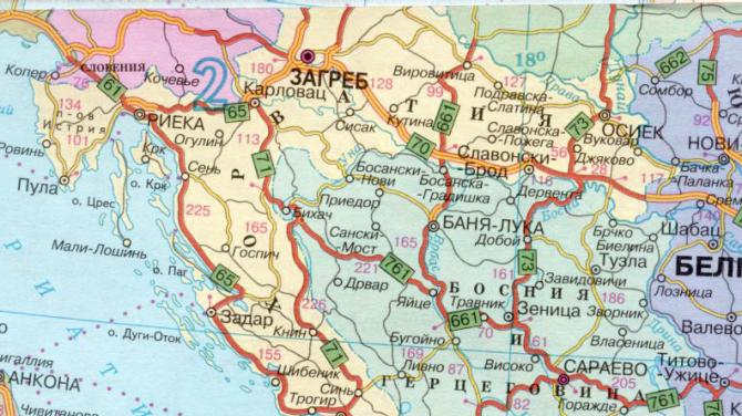 Живописная хорватия на карте мира